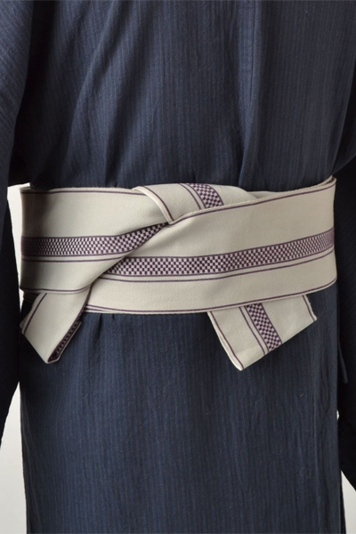 浴衣［180-190cｍ］紺地の細縞模様