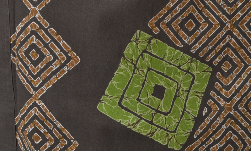 浴衣［171-179cｍ］利休鼠の三枡模様