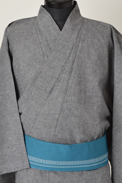 浴衣［168-176cｍ］グレー縞