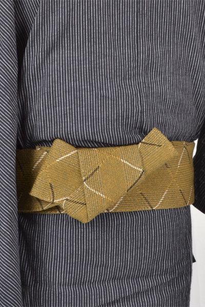 浴衣［177-185cｍ］黒白の縞模様