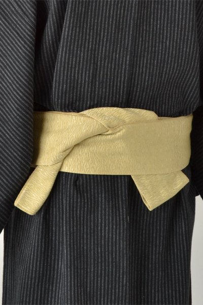 浴衣［164-174cｍ］黒地に白細縞