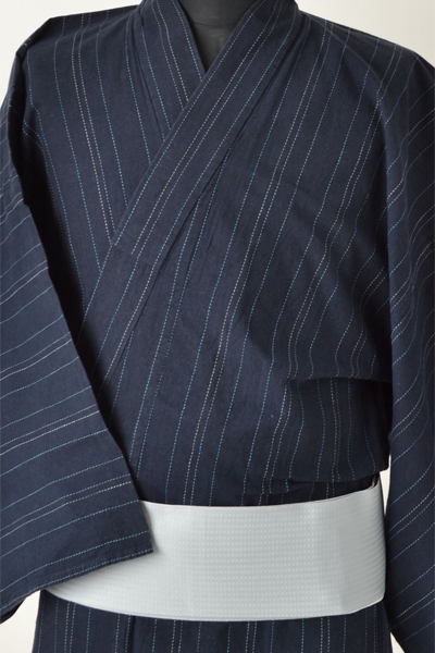 浴衣［166-174cm］紺のステッチ模様