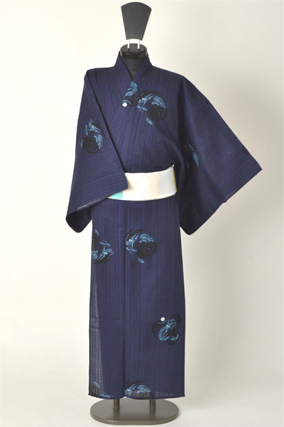 浴衣［171-179cｍ］藍地の龍模様
