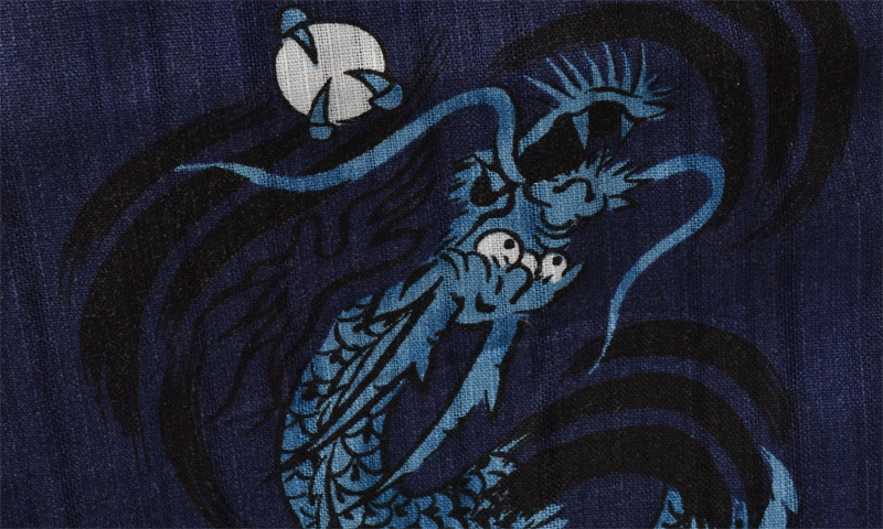 浴衣［171-179cｍ］藍地の龍模様