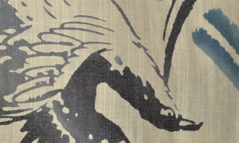 浴衣［163-171cm・167-175cm］生成りの鷹模様