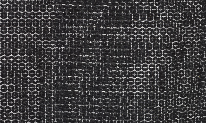 浴衣［182-190cｍ］黒&グレイの竪縞の絣模様