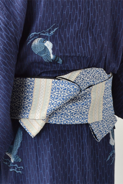 浴衣［168-176cｍ］藍地の鷹模様