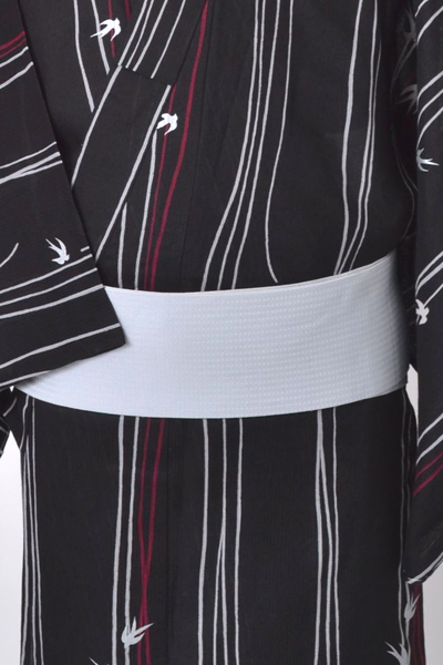 浴衣［172-180cm］黒地につばめ模様