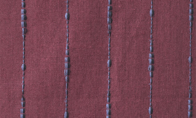 浴衣［161-169cm］臙脂の縞模様