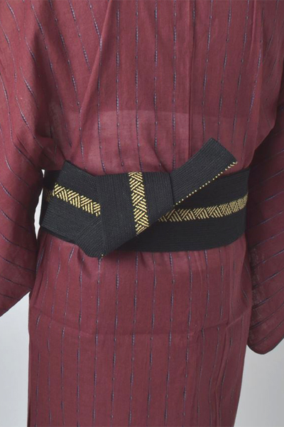 浴衣［161-169cm］臙脂の縞模様