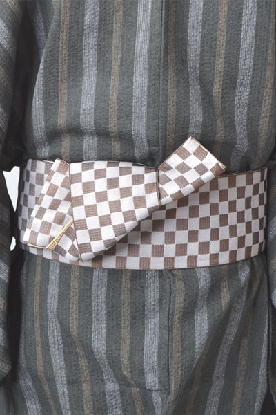 浴衣［159-167cm］緑青色地の縞模様