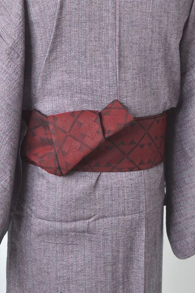 浴衣［165-173cm］小豆色の縞模様