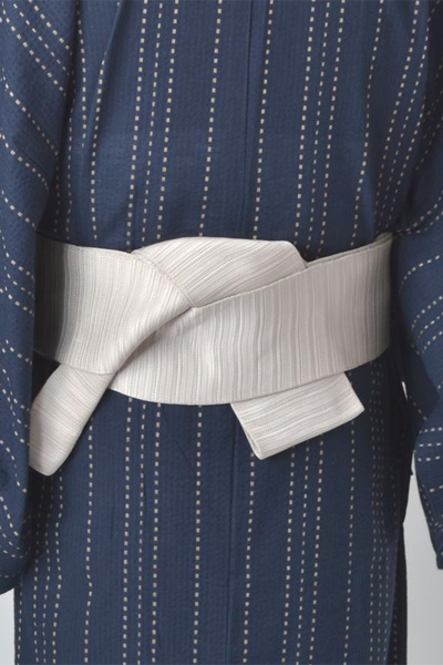 浴衣［160-168cm］紺地にベージュの縞模様