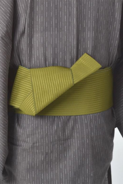 浴衣［163-171cm］苔色地の線模様