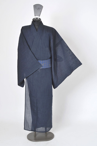 浴衣［175cm〜185cm］(紺地の縮)