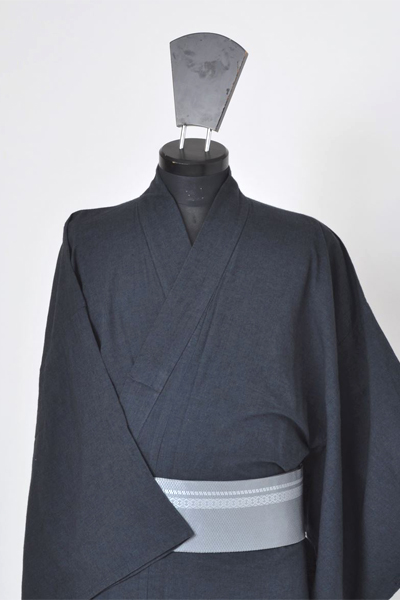 浴衣［172-180cm］鉄紺の細嶋模様