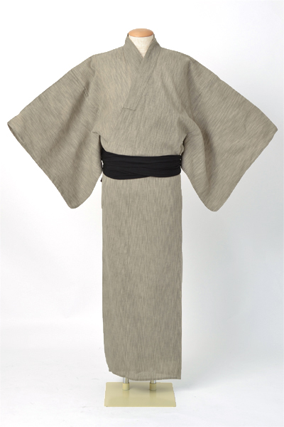 浴衣［173-181cm］砂色の線模様