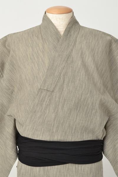 浴衣［173-181cm］砂色の線模様
