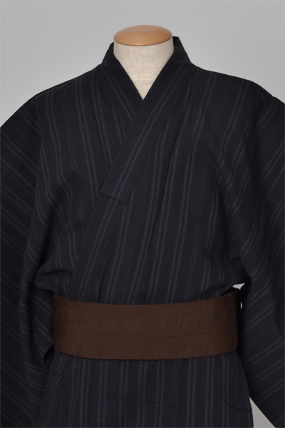 浴衣[168-176cm]黒・縞