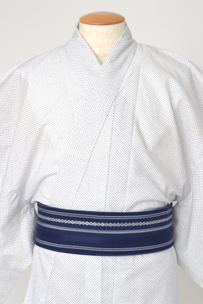 浴衣[171-179cm]白・絣