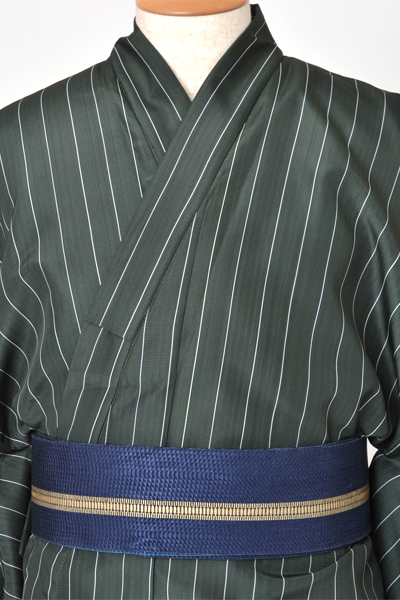 浴衣[169-177cm]緑・縞