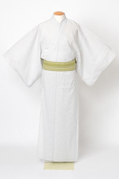 浴衣[156-164cm]白・縞