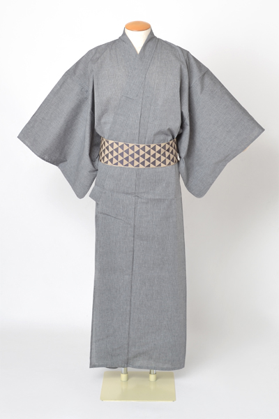 浴衣[161-169ｃｍ]灰・縞