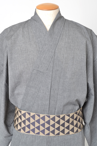 浴衣[161-169ｃｍ]灰・縞