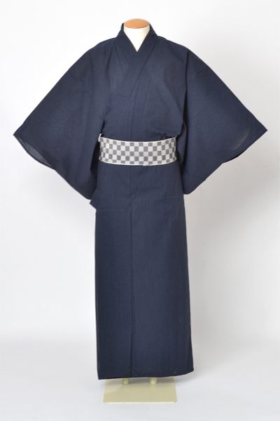 浴衣[168-176ｃｍ]紺・縞
