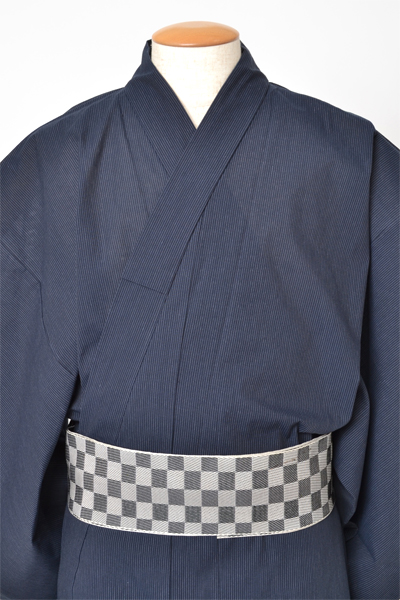 浴衣[168-176ｃｍ]紺・縞