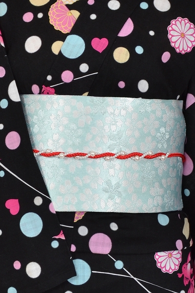 ゆかた(黒地・菊)