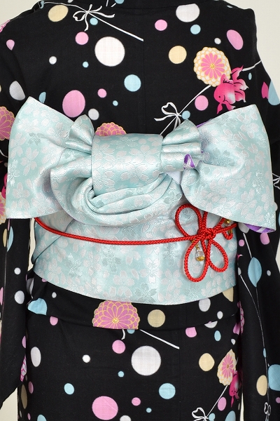 ゆかた(黒地・菊)