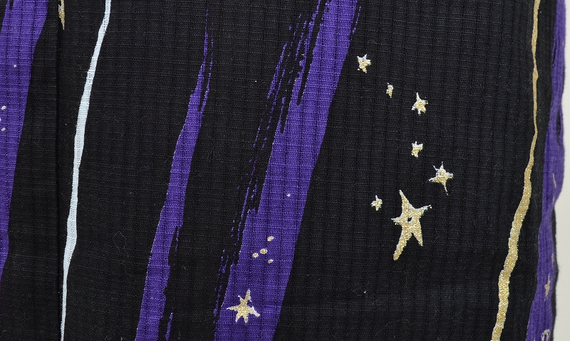 ゆかた(黒・紫・星)