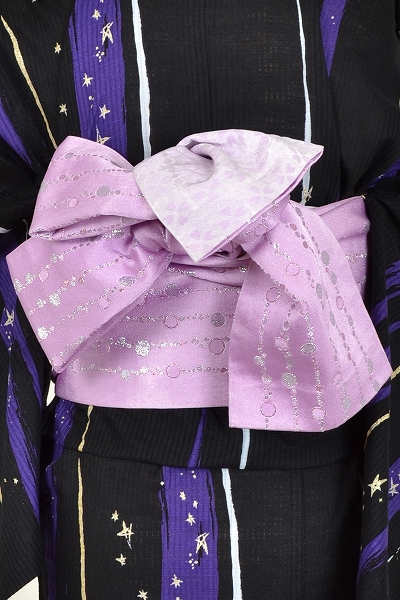ゆかた(黒・紫・星)
