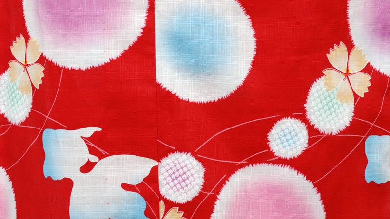 ゆかた(赤・水玉)