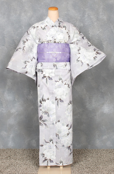ゆかた(白・花)