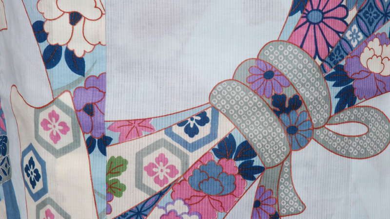 ゆかた(ブルー・束ねのし)