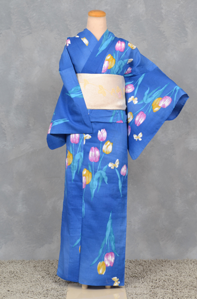 ゆかた(ブルー・チューリップ)