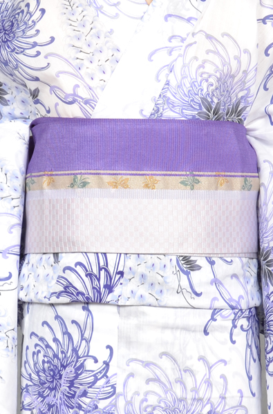 ゆかた(白地・菊)