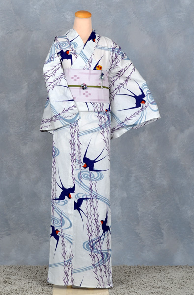 浴衣(そしてゆめ・紗絣帯)