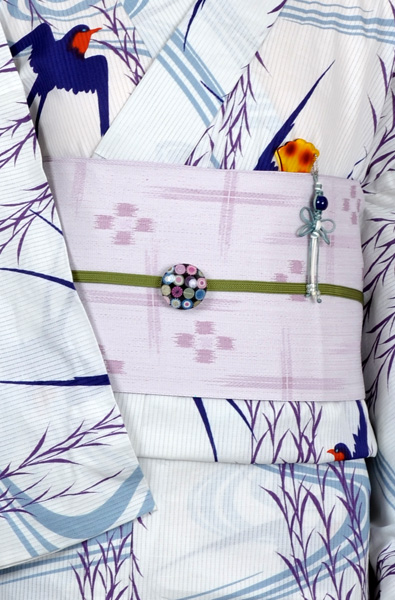 浴衣(そしてゆめ・紗絣帯)