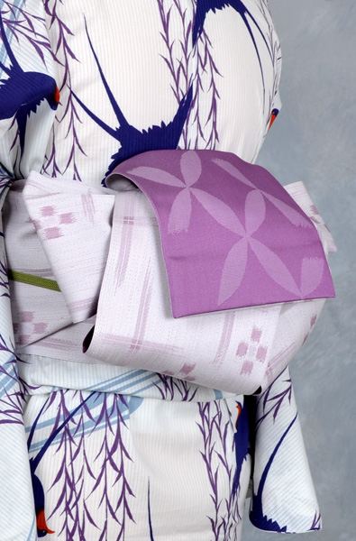 浴衣(そしてゆめ・紗絣帯)