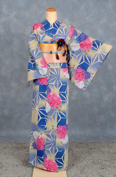 浴衣(麻の葉・菊)