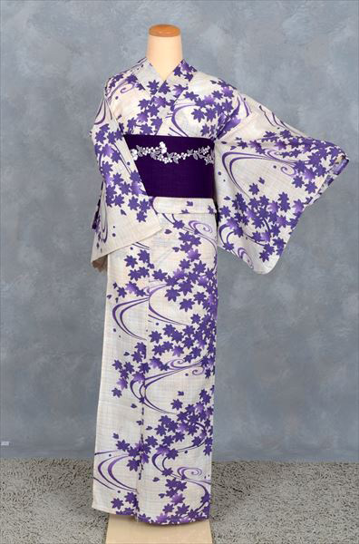 浴衣(生成り・紅葉)