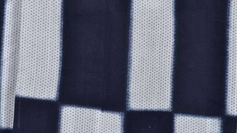 浴衣(藍染・市松)