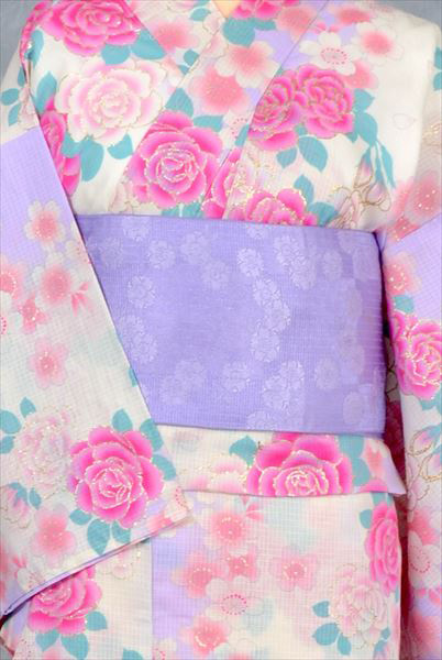 浴衣[薔薇・薄紫]