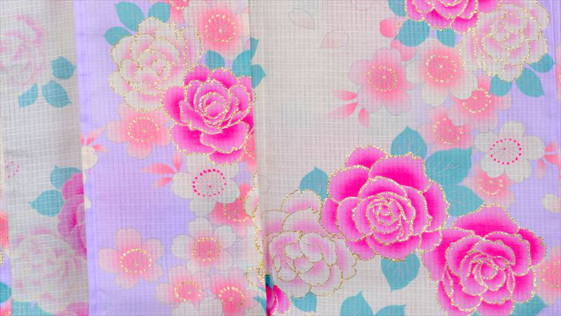 浴衣[薔薇・薄紫]