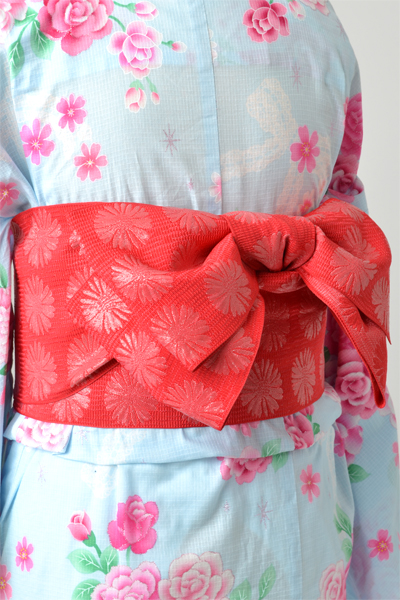 浴衣[バラ・リボン]