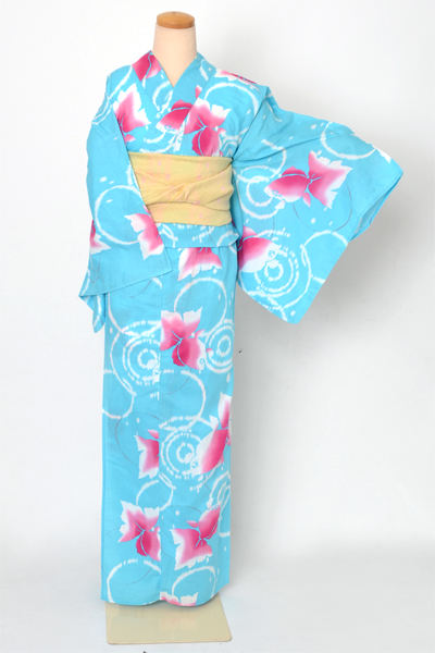 浴衣[水色・金魚]