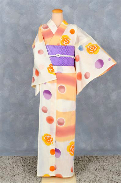 浴衣(ツモリチサト・薄紫ラメ半幅帯)